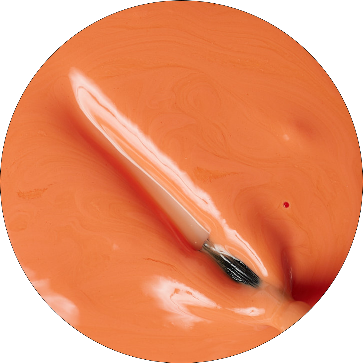 closeup paint swatch of coral nail polish