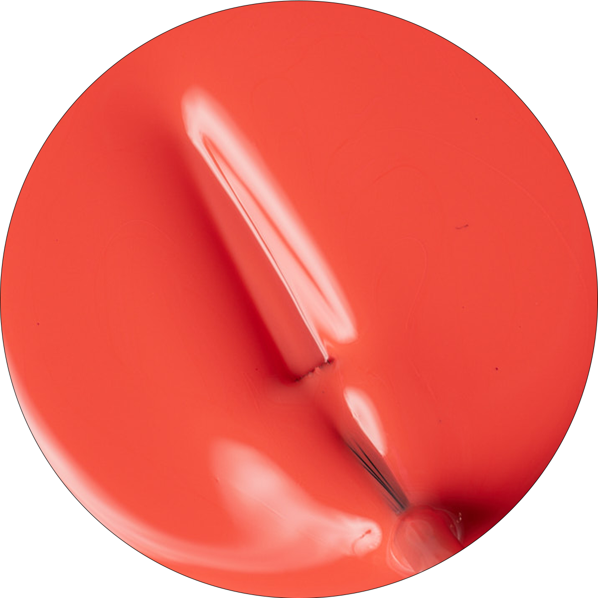 paint swatch of coral nail polish
