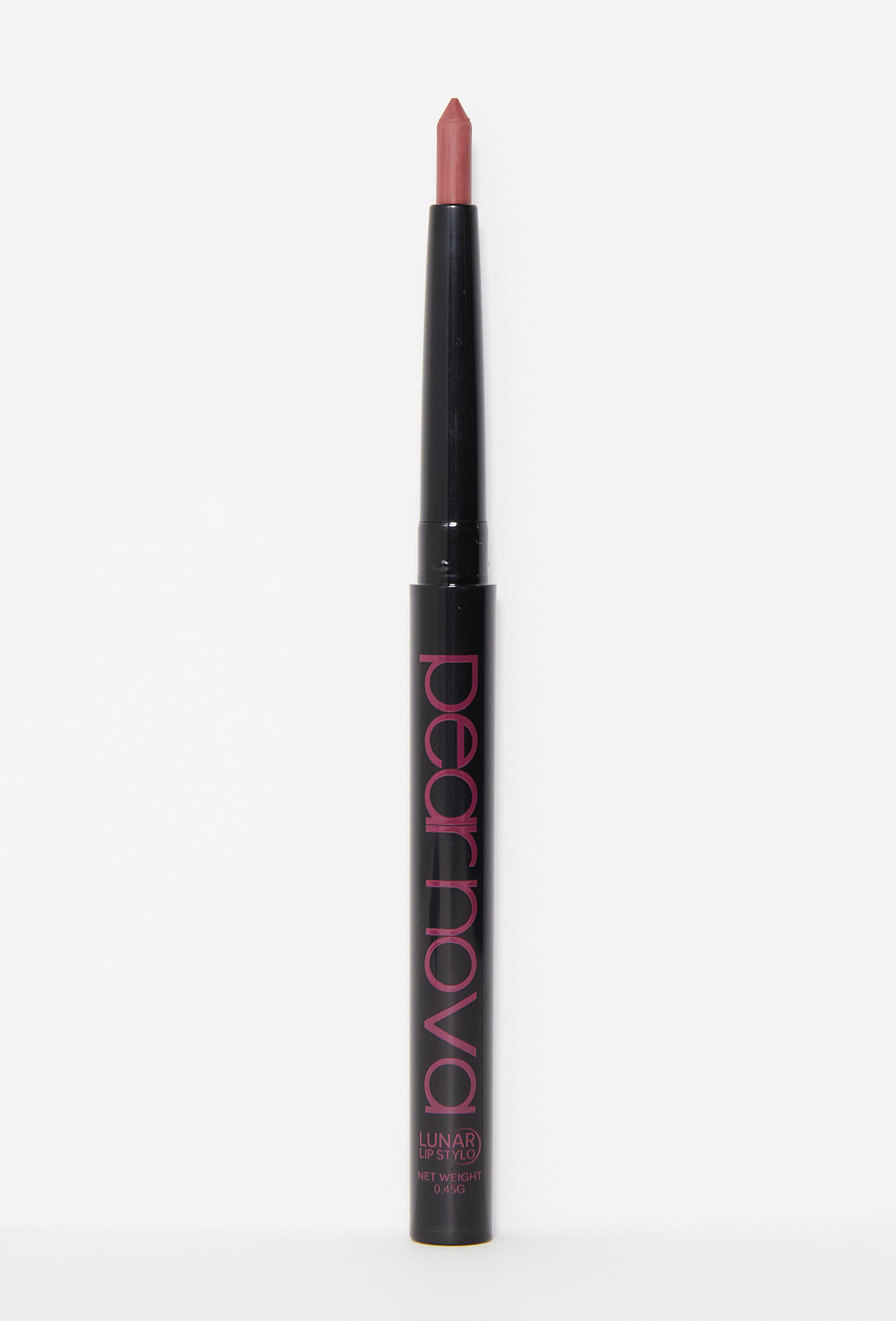 Rocket Ship Lunar Lip Stylo with cap off showing lip liner