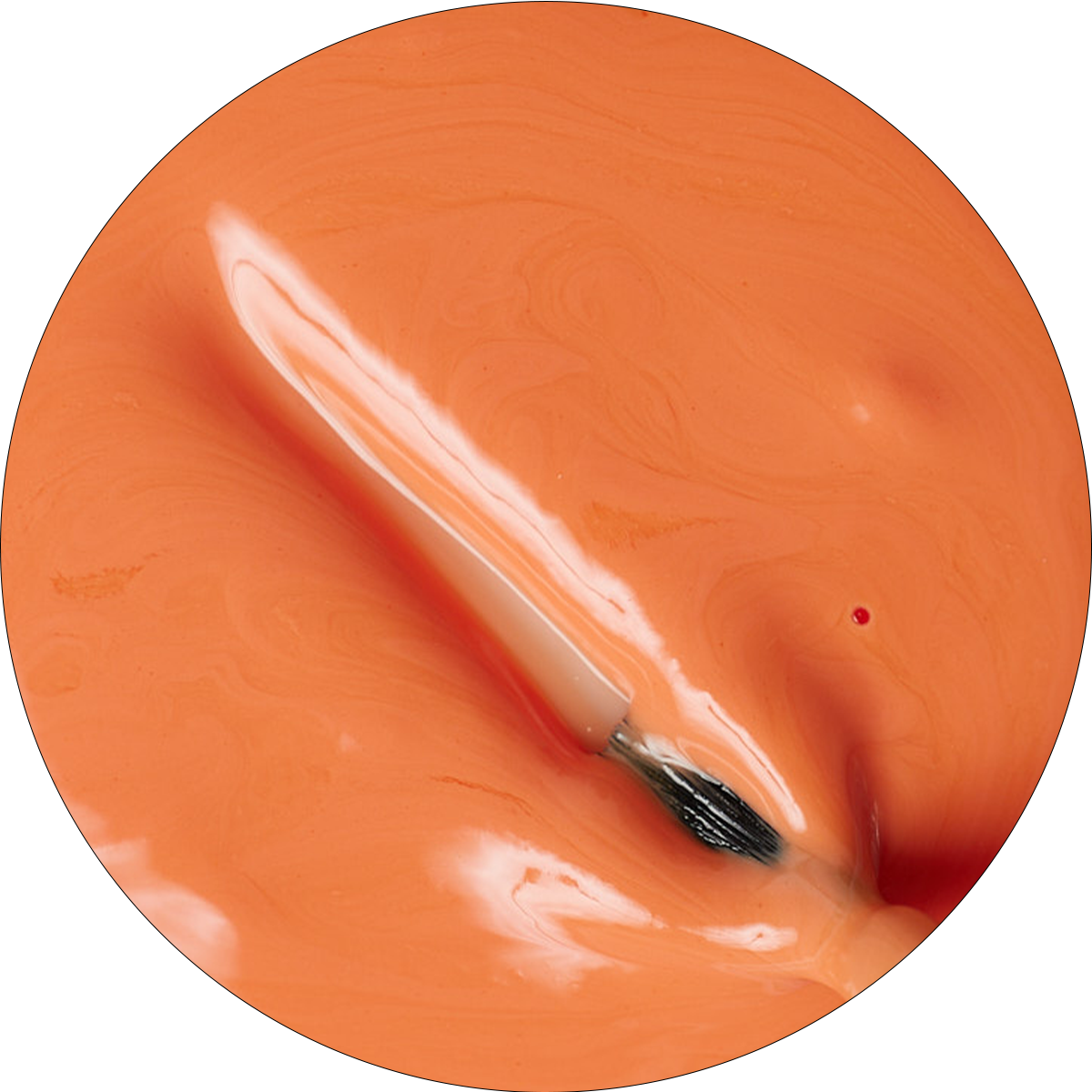 closeup paint swatch of coral reefer gel nail polish