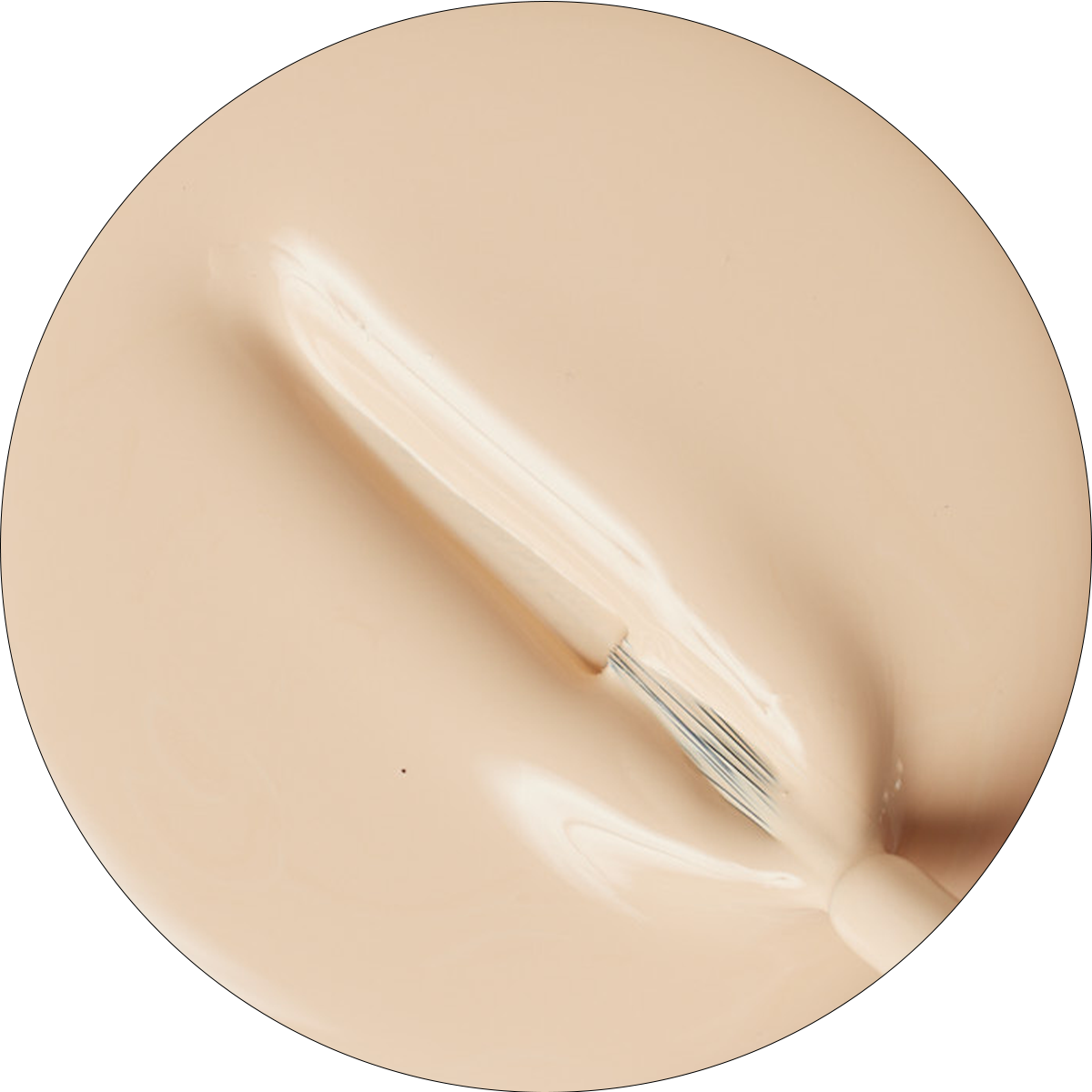 closeup paint swatch of beige nail polish