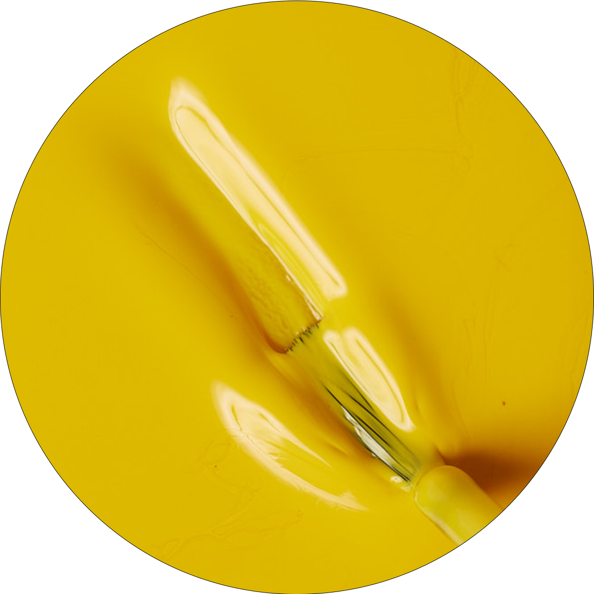 paint swatch of yellow nail polish