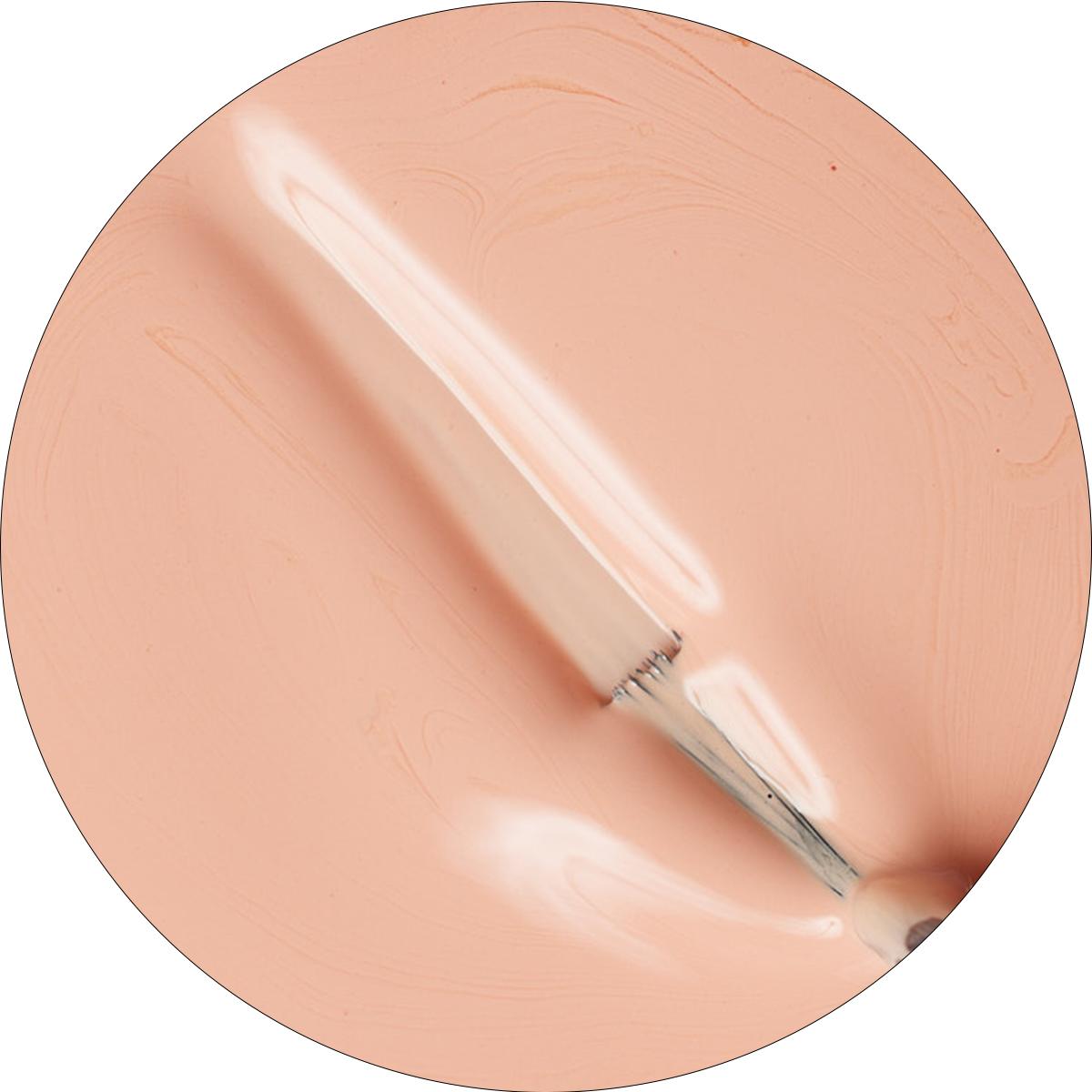 closeup paint swatch of pink nude nail polish