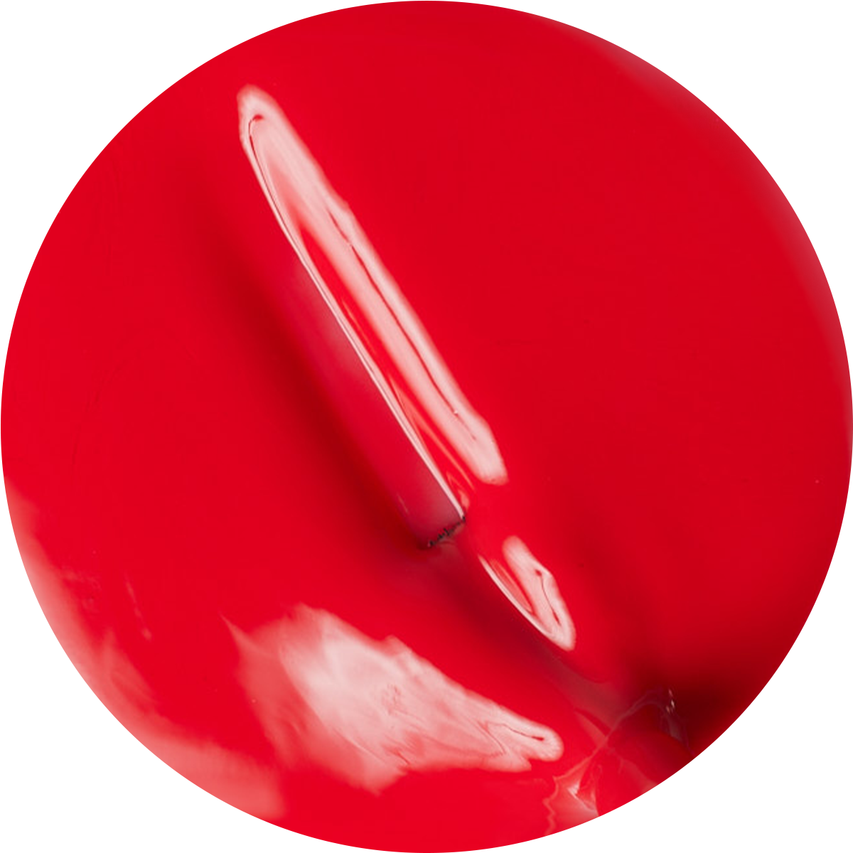 closeup paint swatch of Papi's Tulips nail polish
