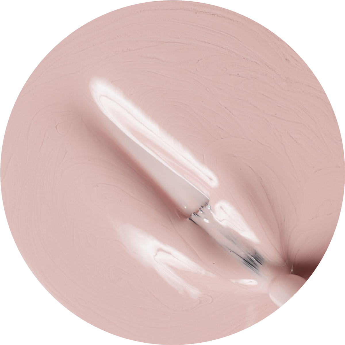 closeup paint swatch of light pink nail polish