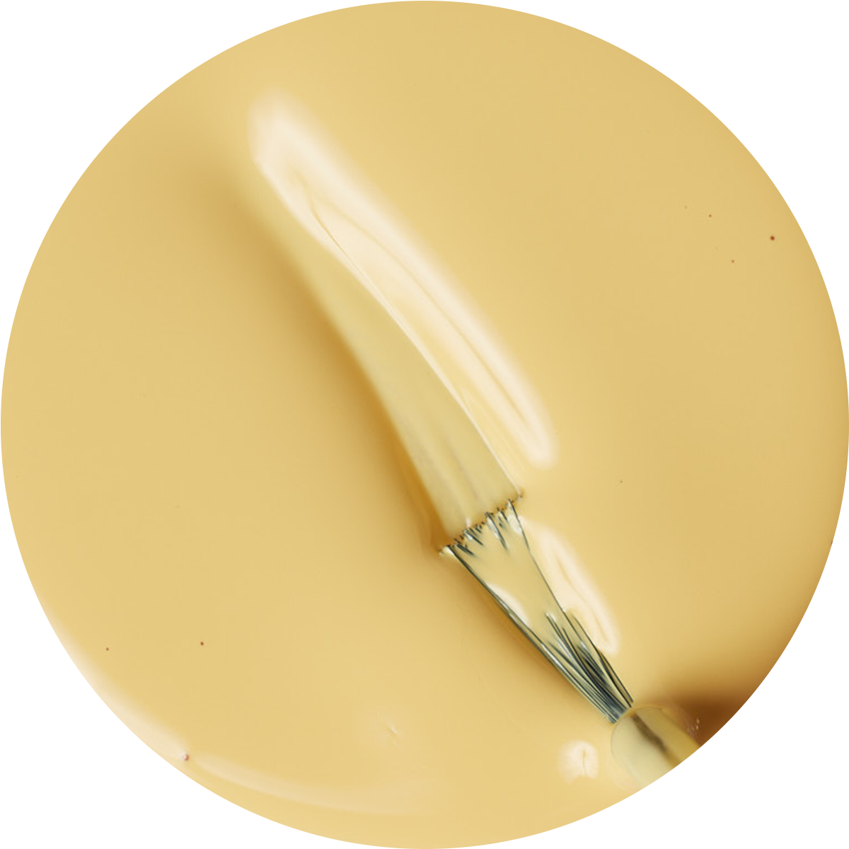 paint swatch of light yellow nail polish