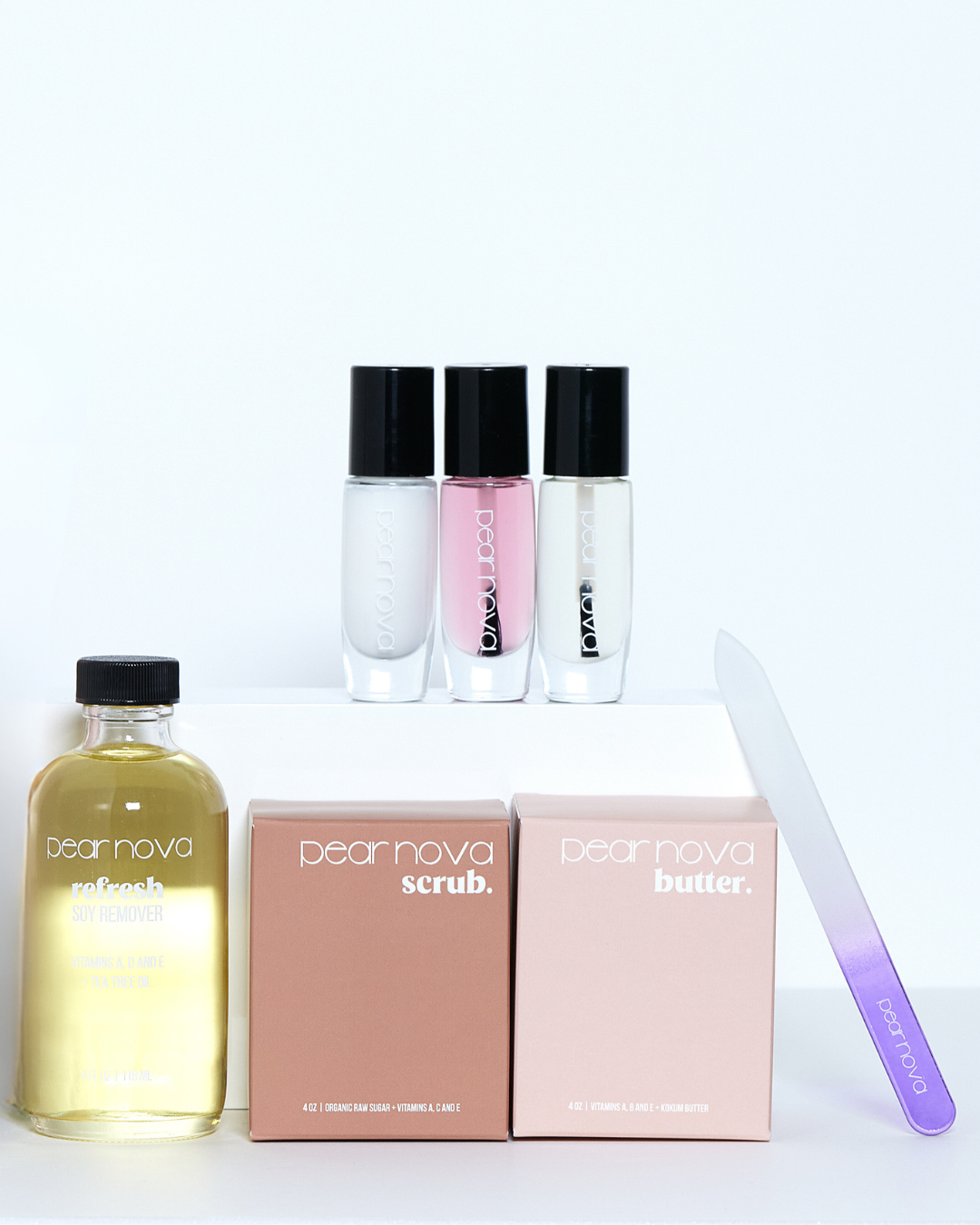 product image of luxe nail care set showing all items included in set