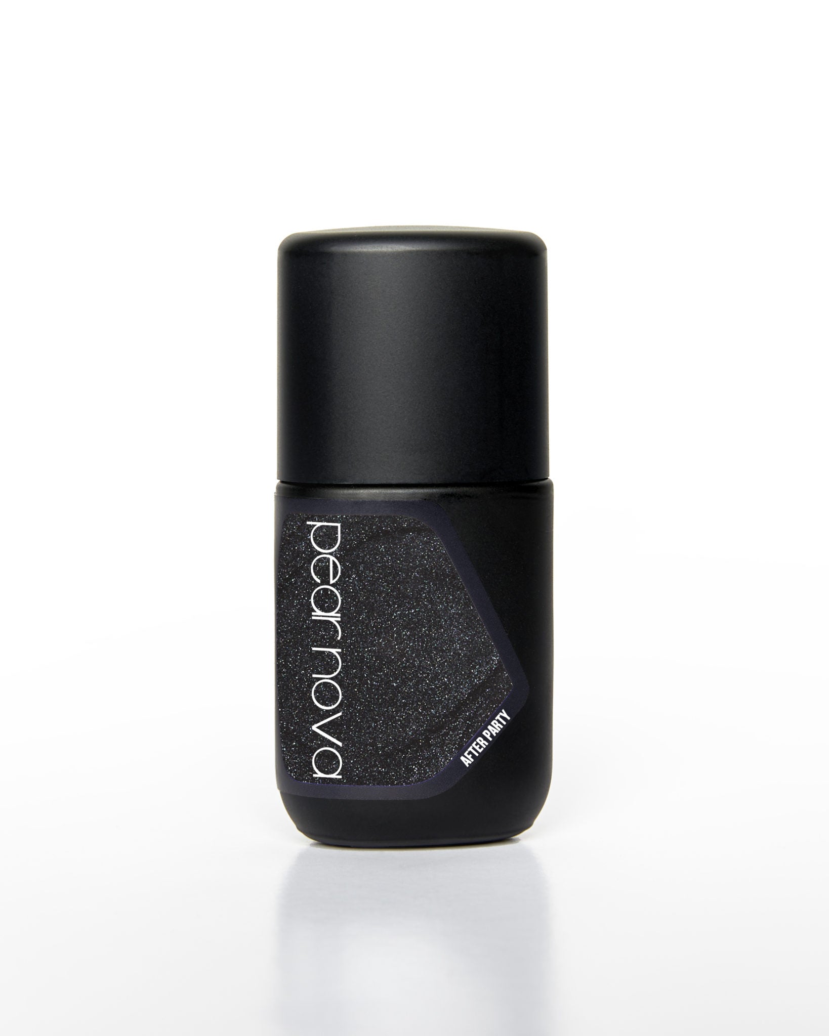 bottle of pear nova after party dark grey gel nail polish