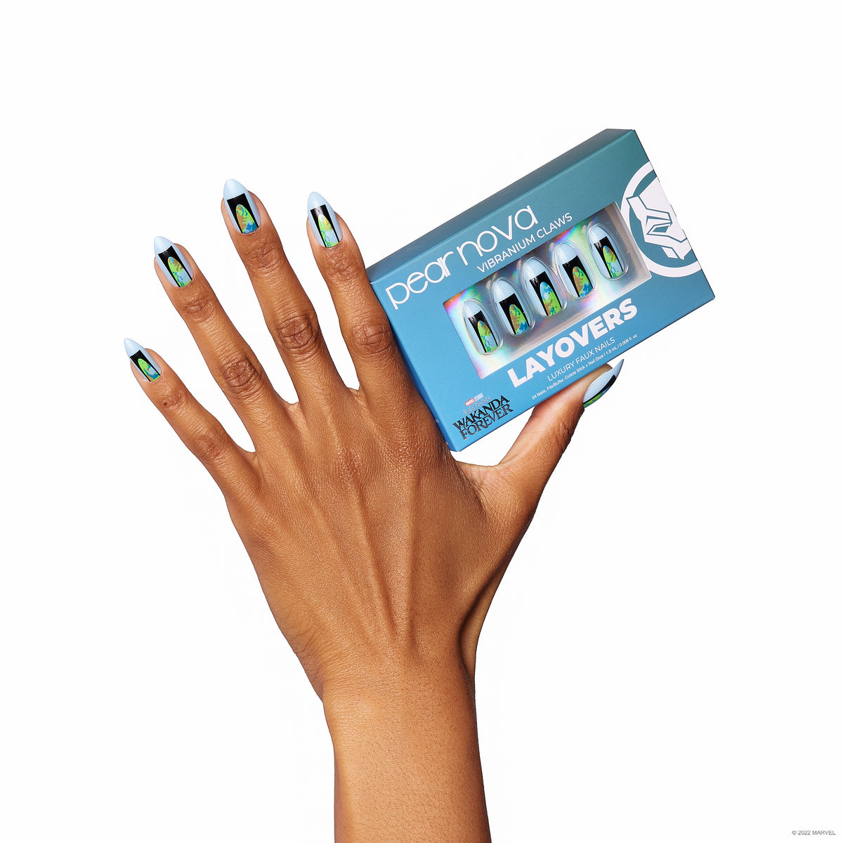 Vibranium Claws Layovers Luxury Faux Nails